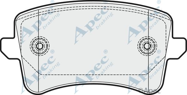 APEC BRAKING Комплект тормозных колодок, дисковый тормоз PAD1655